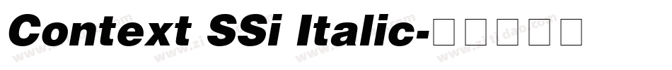 Context SSi Italic字体转换